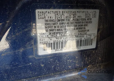 2019 Nissan Sentra S from USA, damaged, VIN 3N1AB7AP0KY413261